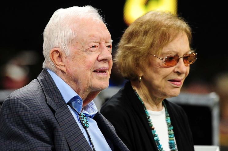 Former president Jimmy Carter and his wife Rosalynn