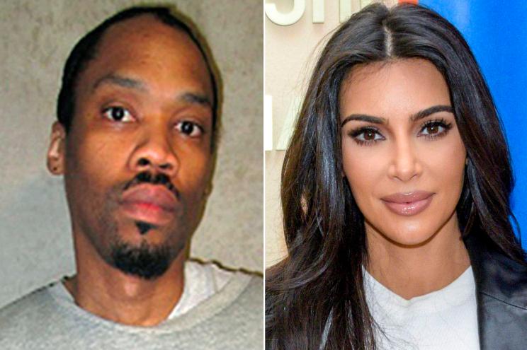 Julius Jones, left, and Kim Kardashian.