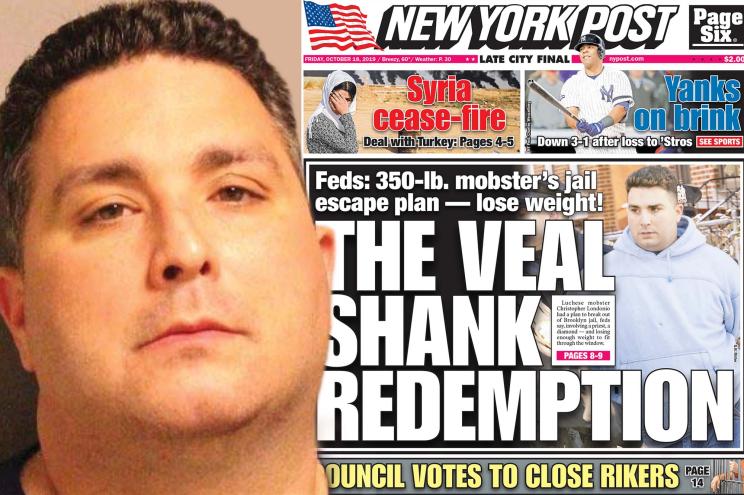 Mobster Christopher Londonio graced Friday's edition of The Post.