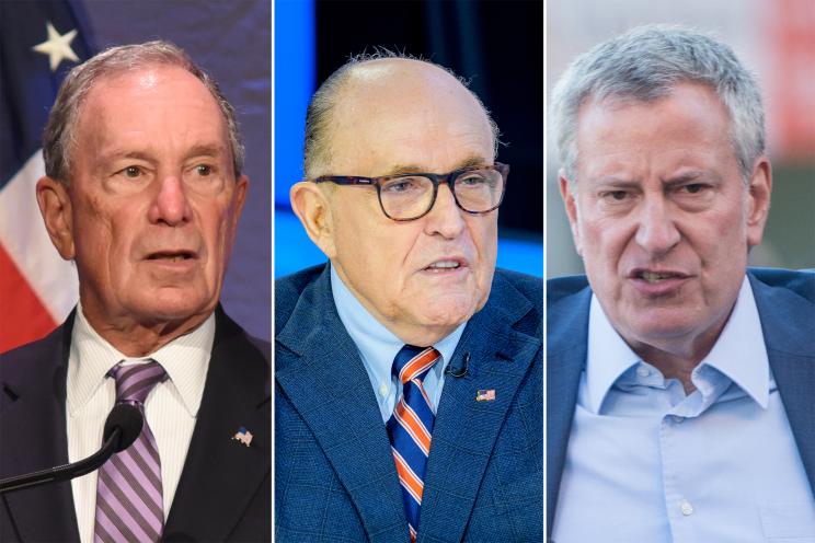 Mayors Michael Bloomberg, Rudy Giuliani, and Bill de Blasio