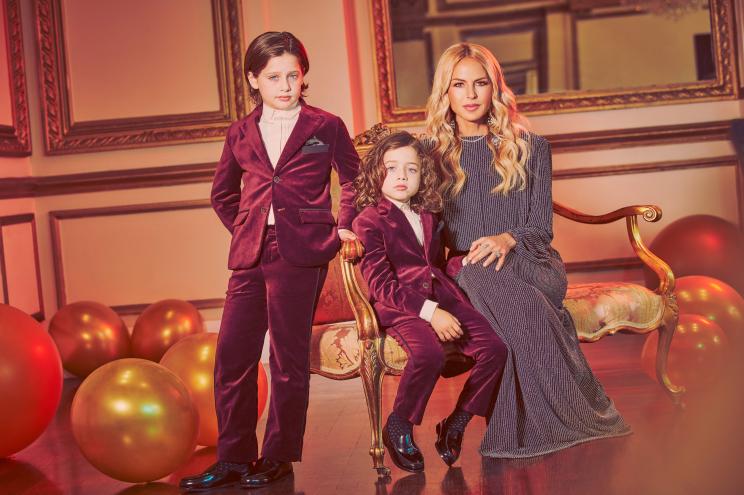 Designer Rachel Zoe, here with sons Kaius (left) and Skyler, is bringing big style to the little set.