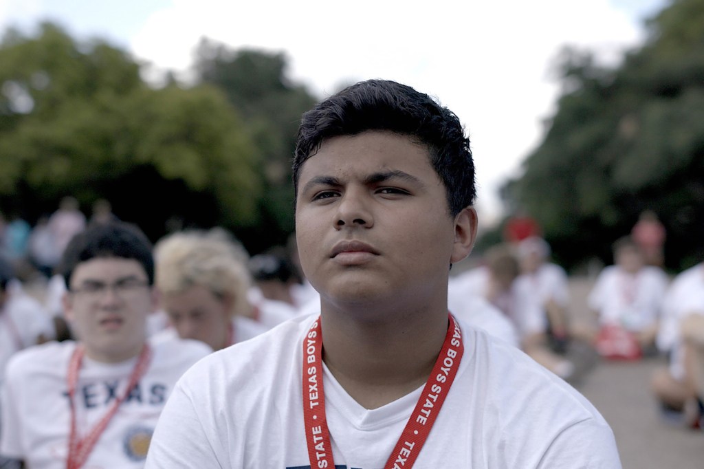 Steven Garza appears in Boys State by Jesse Moss and Amanda McBaine, an official selection of the U.S. Documentary Competition at the 2020 Sundance Film Festival. Courtesy of Sundance Institute | photo by Thorsten Thielow.rrAll photos are copyrighted and may be used by press only for the purpose of news or editorial coverage of Sundance Institute programs. Photos must be accompanied by a credit to the photographer and/or 'Courtesy of Sundance Institute.' Unauthorized use, alteration, reproduction or sale of logos and/or photos is strictly prohibite