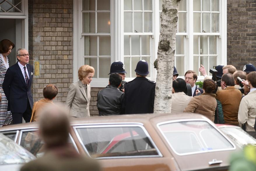 Gillian Anderson portrays Margaret Thatcher in "The Crown."