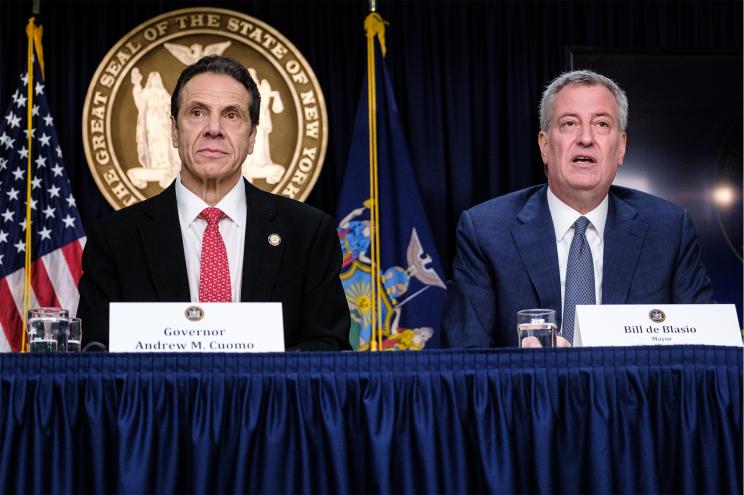 Andrew Cuomo and Bill de Blasio