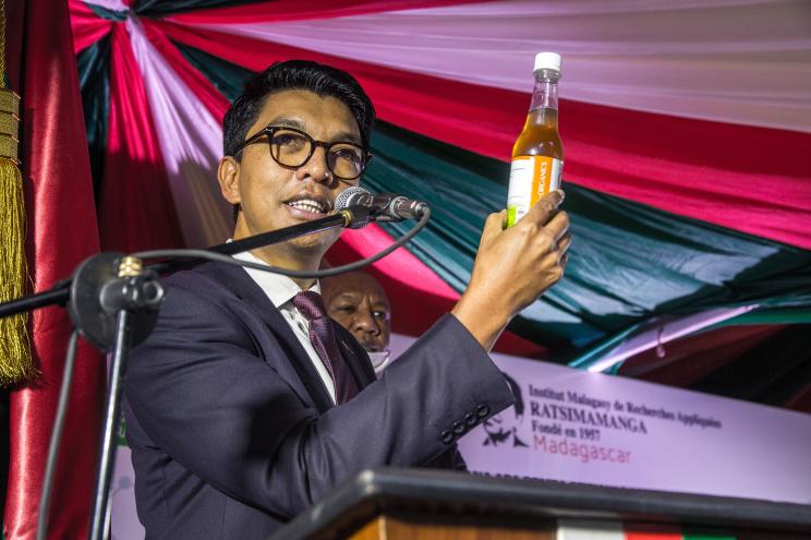 The President of Madagascar Andry Rajoelina