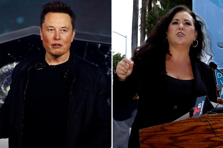 Elon Musk (left) and Lorena Gonzalez