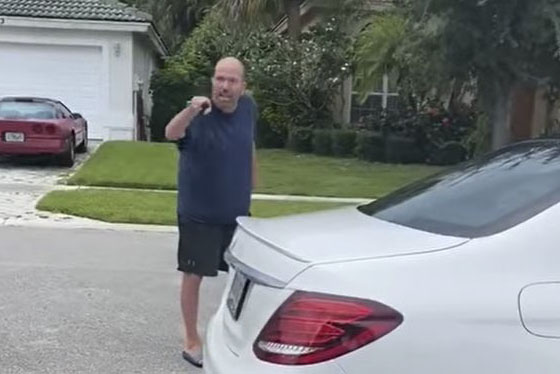 Scenes from the confrontation between teens and an unidentified man in Florida.