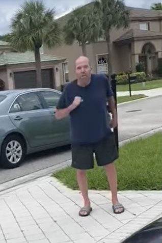 Scenes from the confrontation between teens and an unidentified man in Florida.