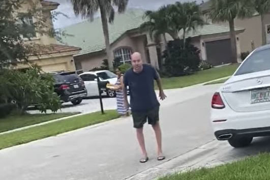 Scenes from the confrontation between teens and an unidentified man in Florida.