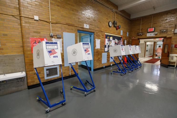 A voting site at PS 122 in Ditmars Astoria, Queens.