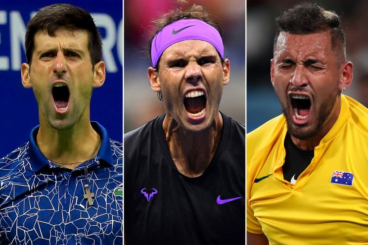 Tennis champs Novak Djokovic (from left), Rafael Nadal and Nick Kyrgios — all worth millions — complain about the difficulties of returning to New York City to compete in a fan-free US Open in August.