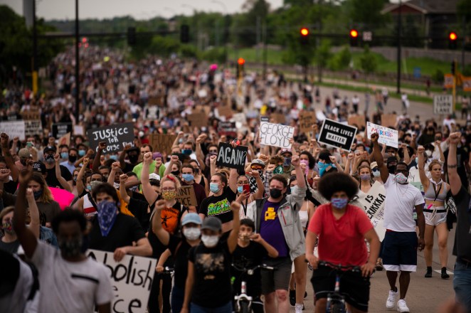 Protesters in Minneapolis, Minnesota