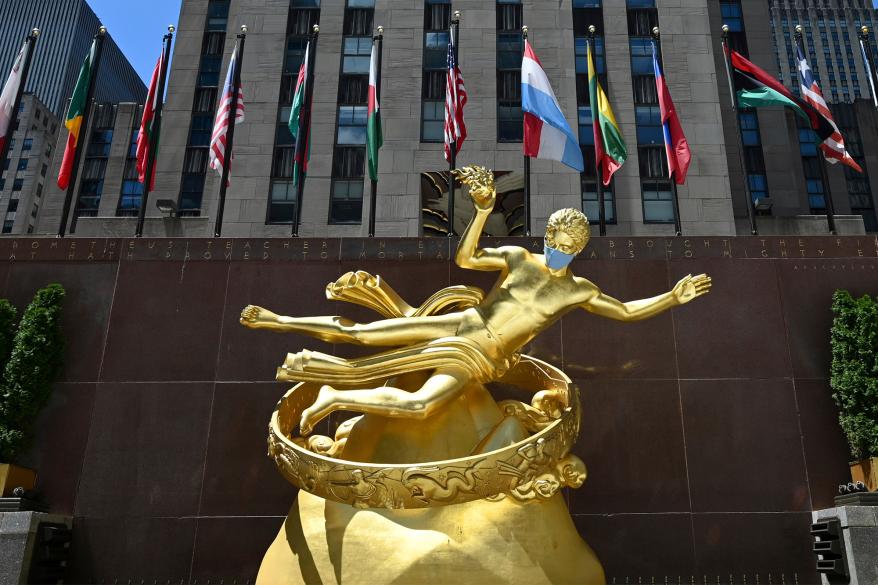 famed sculpture of Prometheus at Rockefeller Center