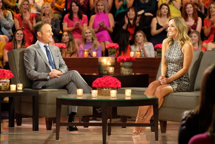 "The Bachelorette" host Chris Harrison with Clare Crawley