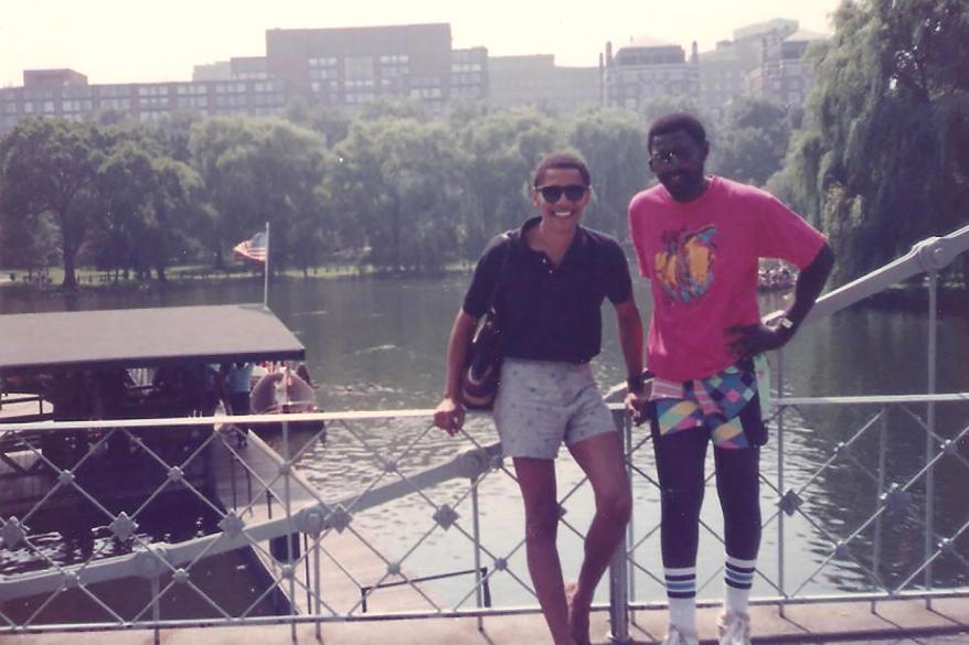 Barack and Malik in Boston in 1990.