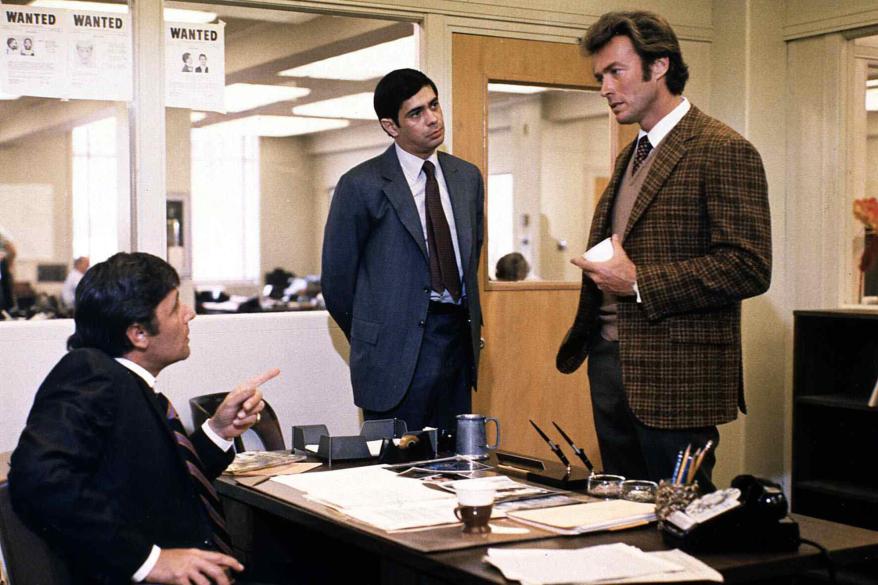 Harry Guardino, Reni Santoni, Clint Eastwood in "Dirty Harry."