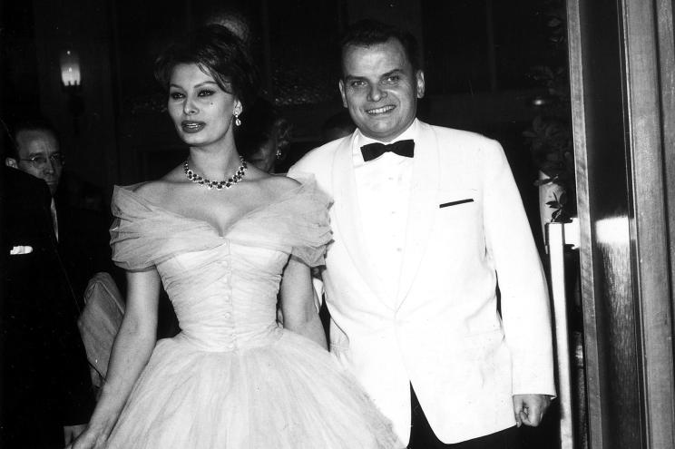 Alfred Bauer and actress Sophia Loren attend a past Berlin International Film Festival.