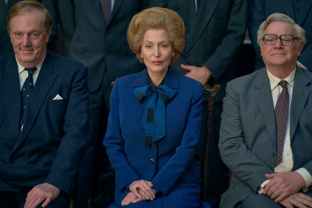 Gillian Anderson as Margaret Thatcher.