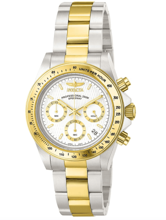 A gold and silver watch from Invicta