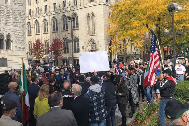 Columbus Day gathering in Syracuse, N.Y.