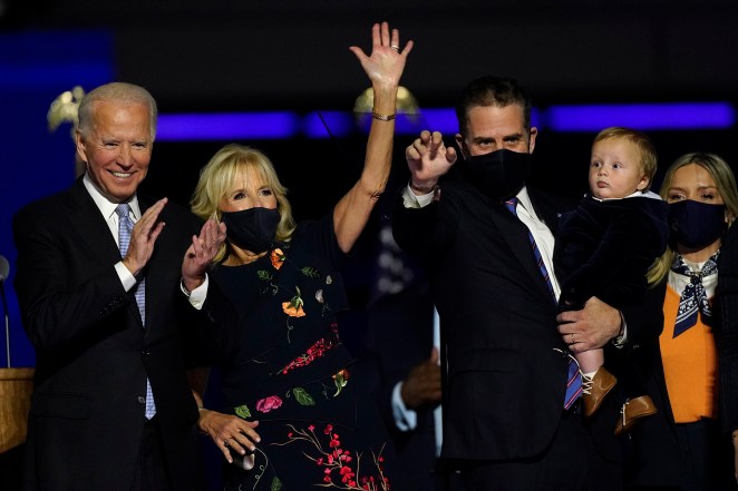 Joe Biden, Jill Biden, and Hunter Biden