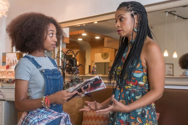 Eris Baker and Susan Kelechi Watson in a scene from a Season 4 episode of "This Is Us."