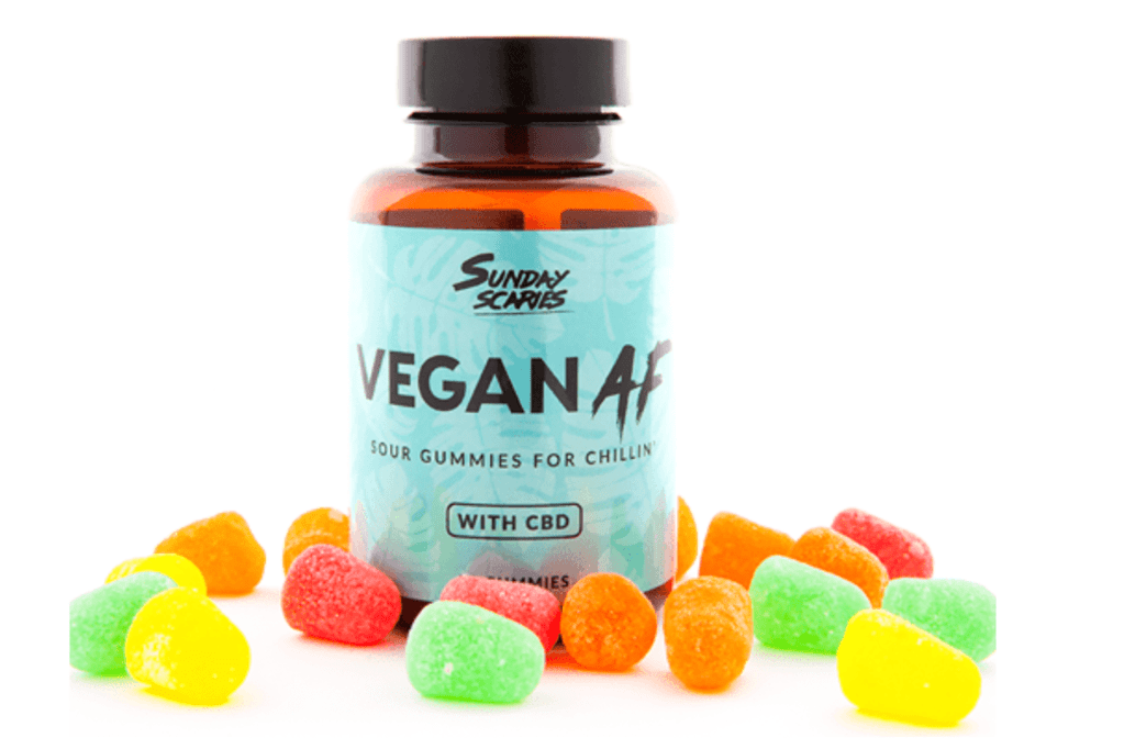 A bottle of vegan gummies 