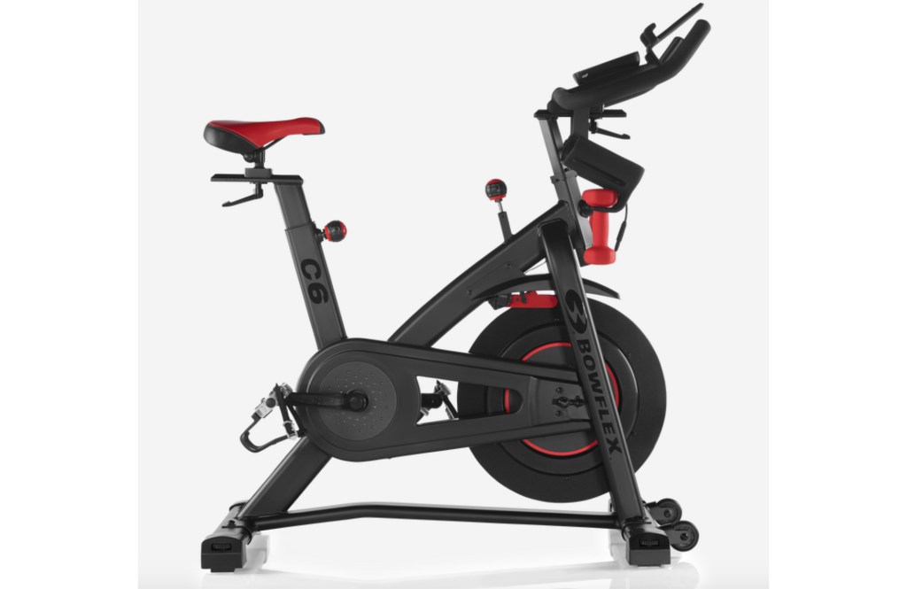 A Bowflex black stationary bike