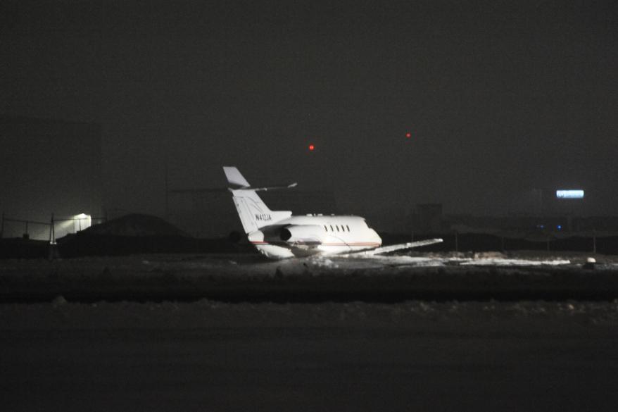 The jet at Republic Airport in Farmingdale, NY