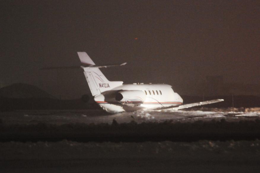 The jet at Republic Airport in Farmingdale, NY