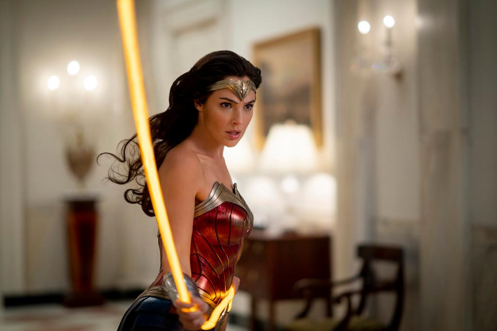 Gal Gadot in a scene from "Wonder Woman 1984."