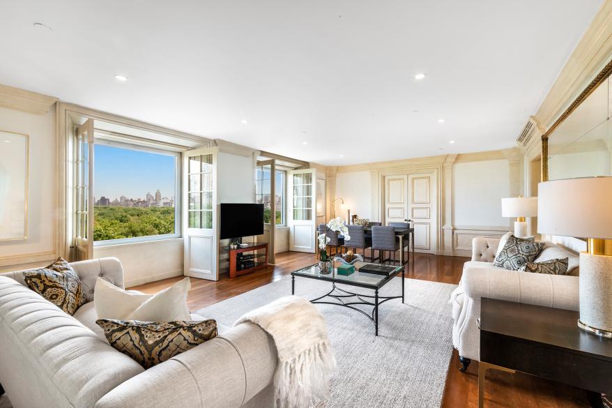 Interior shot of the 160 Central Park South apartment.