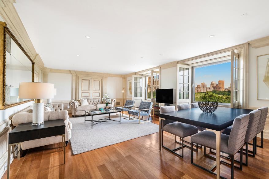 Interior shot of the 160 Central Park South apartment.