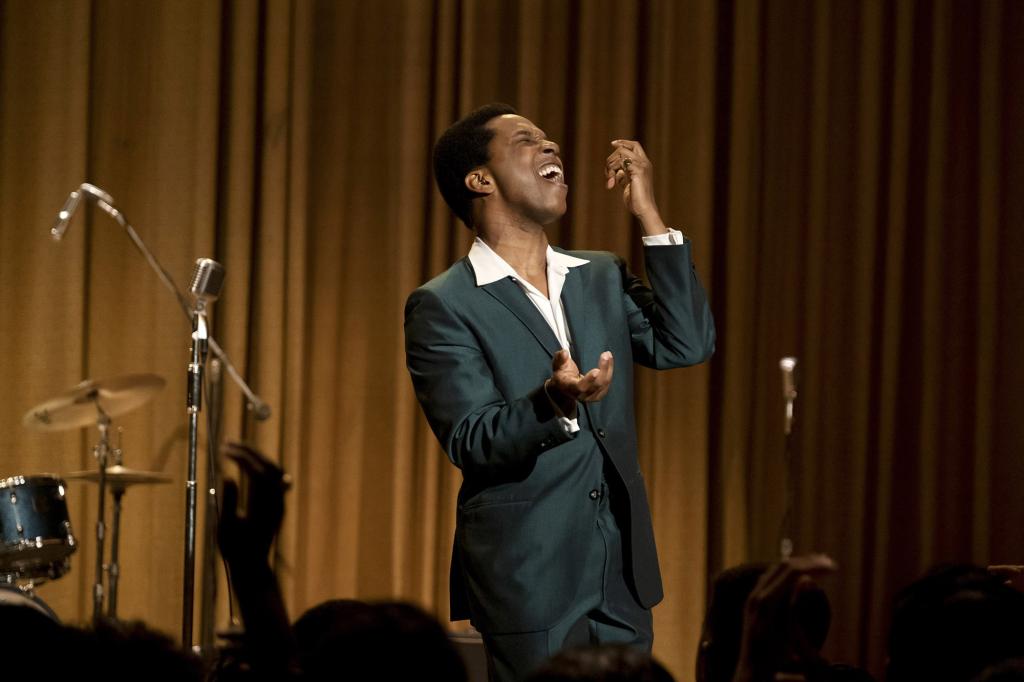 Leslie Odom Jr. stars as Sam Cooke in Regina King's directorial debut, "One Night in Miami."