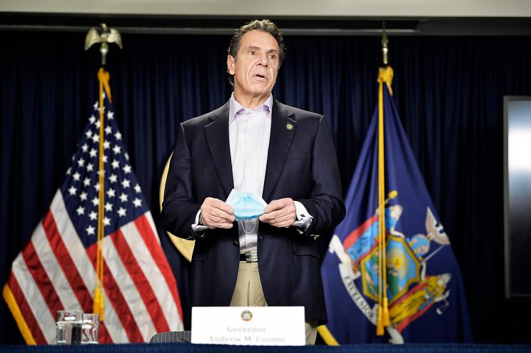 NY Governor Andrew Cuomo holds a press conference at his NYC office. news