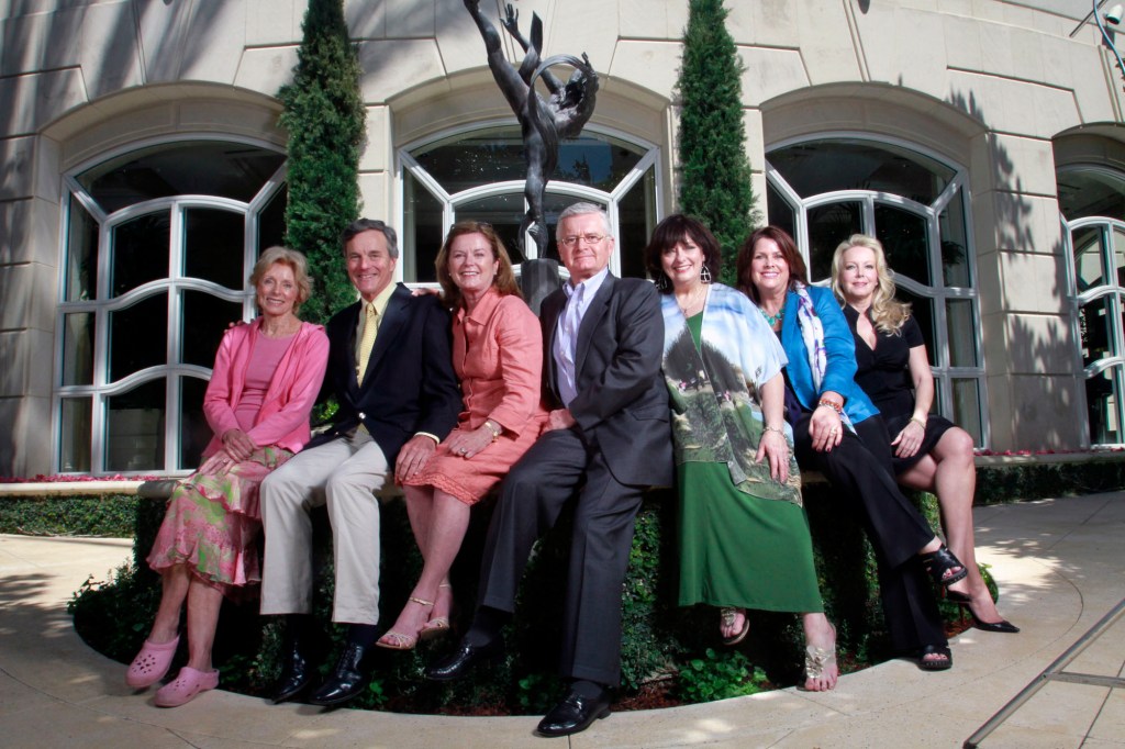 The seven child actors who played the Von Trapp kids in the "Sound of Music." Left to Right: Charmian Carr, Liesl; Nicholas Hammond, Freidrich; Heather Menzies, Louisa; Duane Chase, Kurt; Angela Cartwright, Brigitta; Debbie Turner, Marta; and Kym Karath, Gretl.  