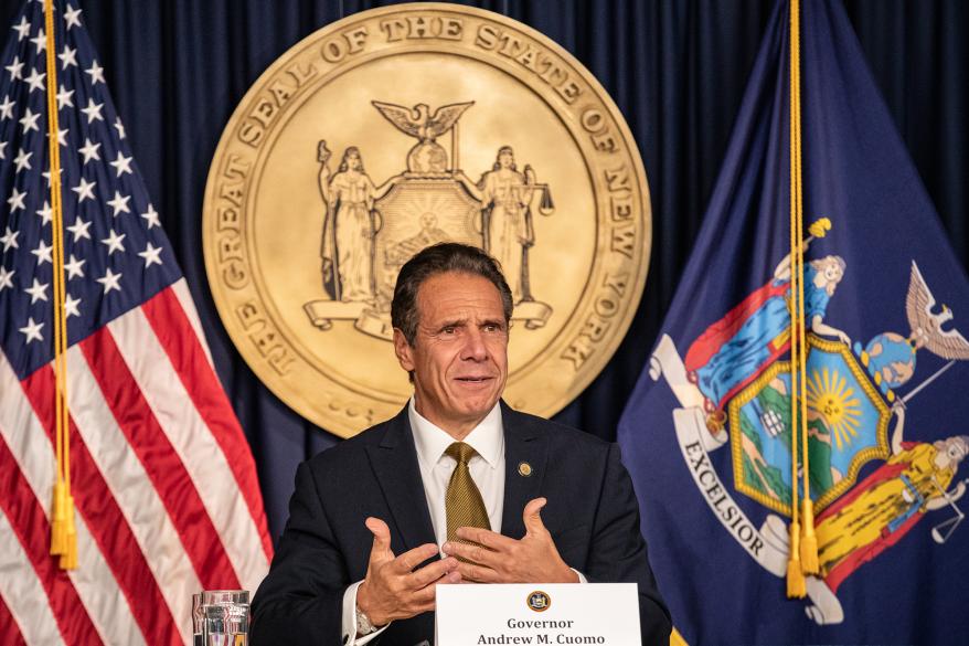 Gov. Andrew Cuomo at a news conference on October 5, 2020.