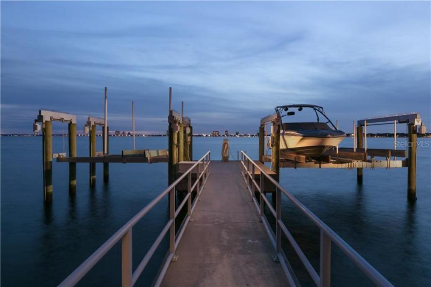 The boat dock.