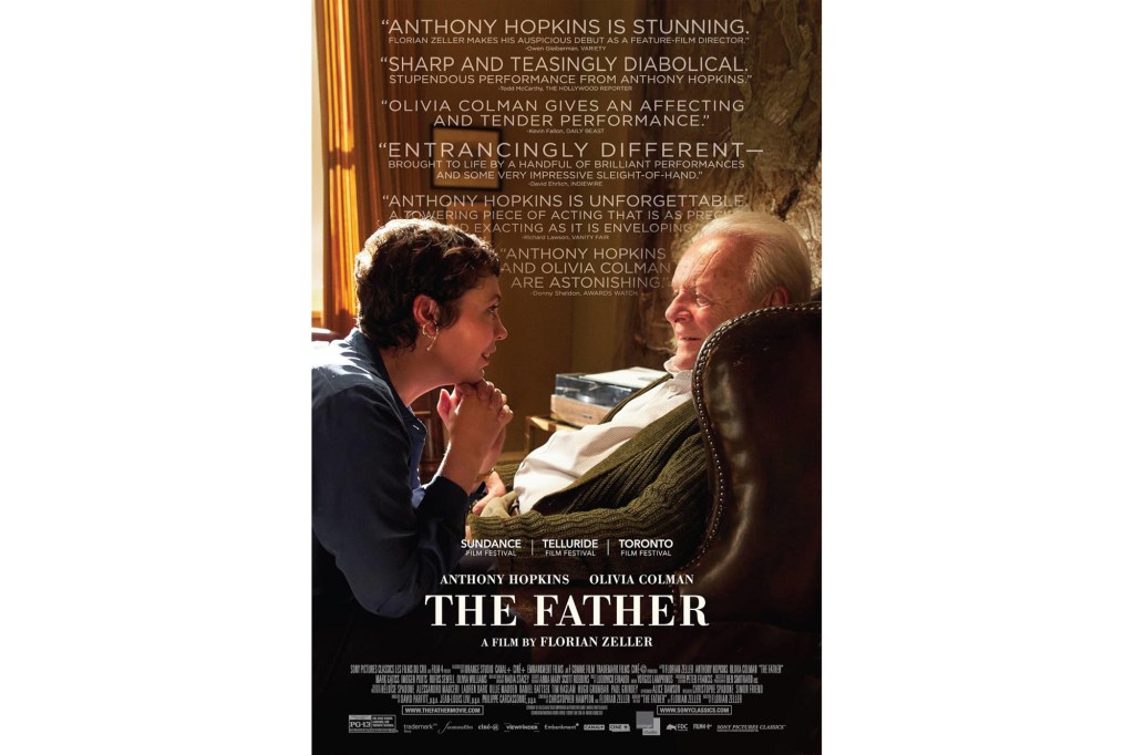 The movie poster for The Father with an old man and a woman 