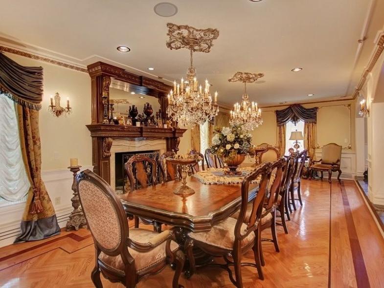 The formal dining area.