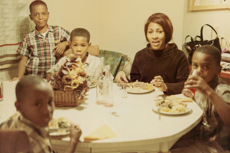 Turner (center) raised Ike's two sons from a previous relationship, her son Craig with saxophonist Raymond Hill and a son named, Ronnie, that she shared with Ike.