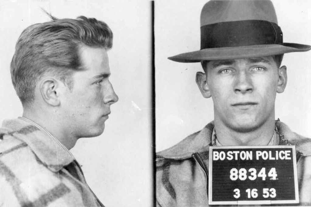 This 1953 Boston police booking photo shows James "Whitey" Bulger after an arrest.