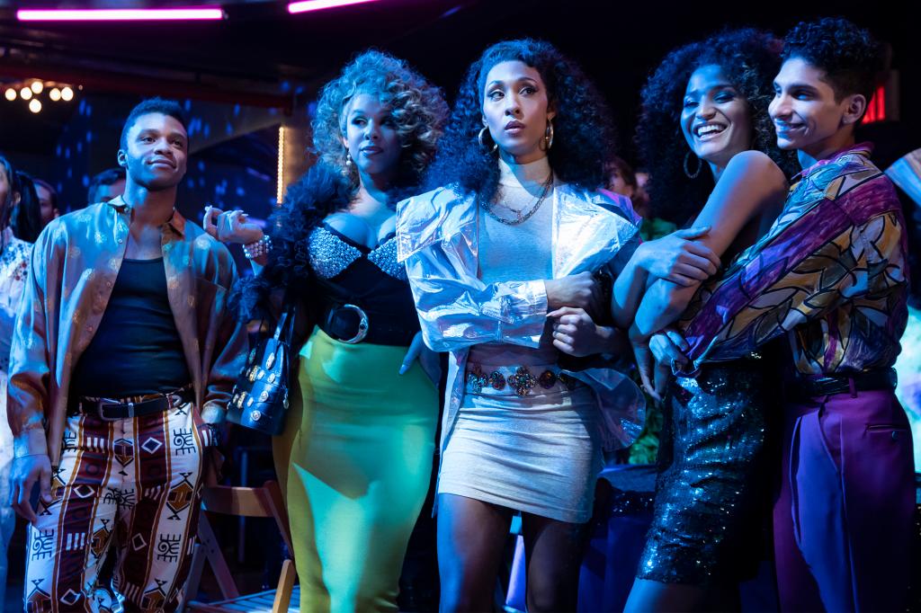 Dyllón Burnside as Ricky, Hailie Sahar as Lulu, Mj Rodriguez as Blanca, Indya Moore as Angel, Angel Bismark Curiel as Lil Papi in Season 3 of "Pose."