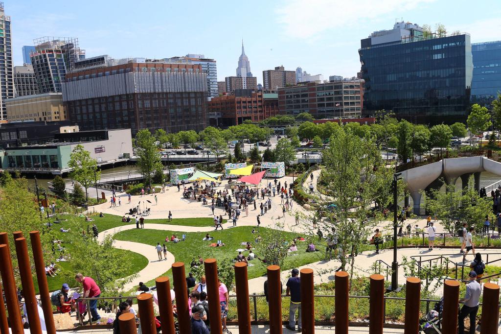 New NYC park "Little Island" opens on the Husdon River Park created by Barry Diller and Diane Von Furstenberg for $260 Million in New York, NY on May 21, 2021.