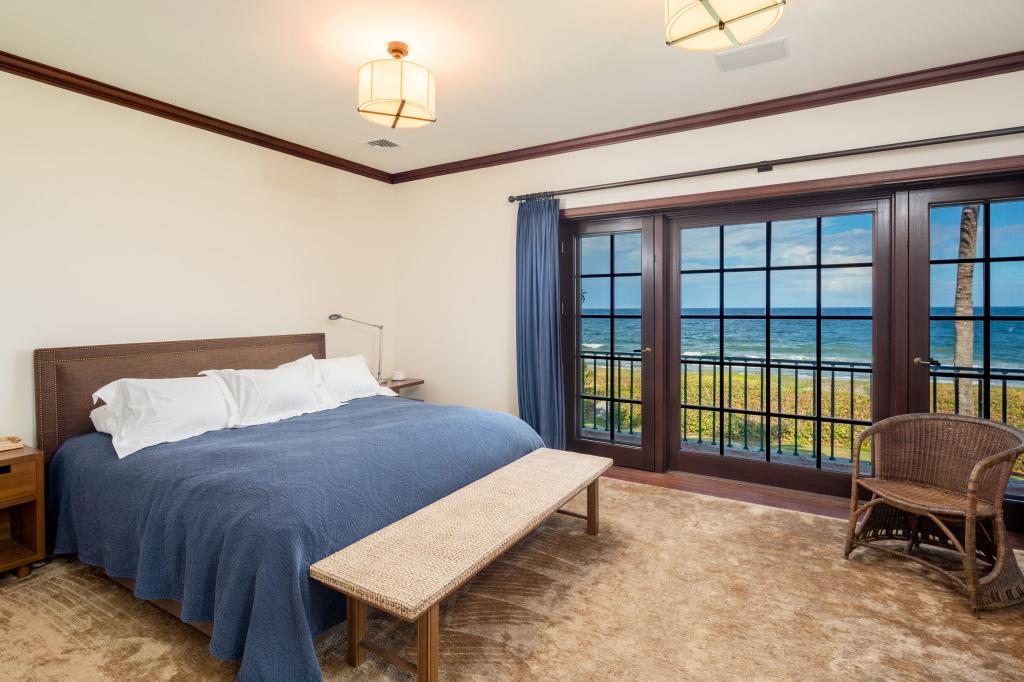 One of five bedrooms in the main house with ocean views. 