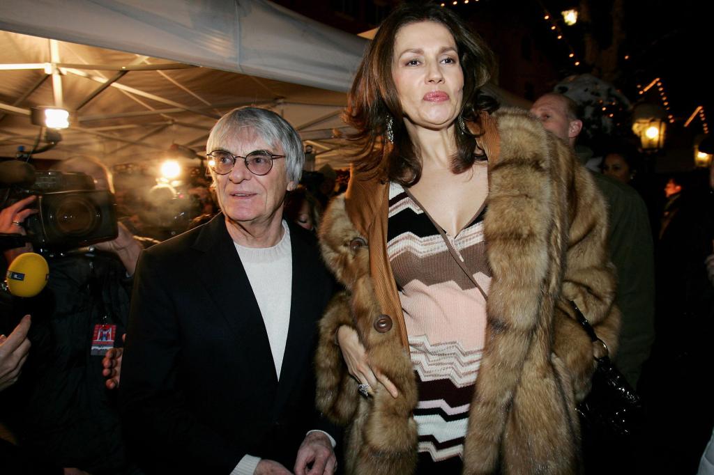 Bernie Ecclestone and his then-wife Slavica attend the Audi Night party at the Hotel Tenne in 2006 in Kitzbuehel, Austria.