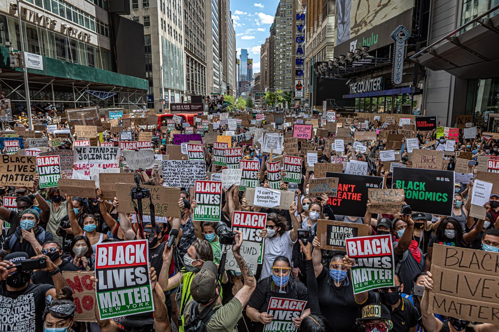 Thousands gathered in New York's Times Square for a demonstration organized by Black Lives Matter Greater New York. 