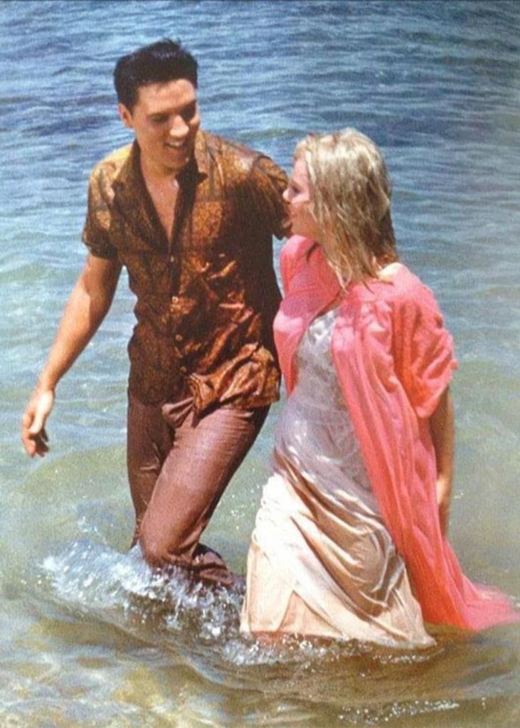 Elvis Presley and Jenny Maxwell in "Blue Hawaii."