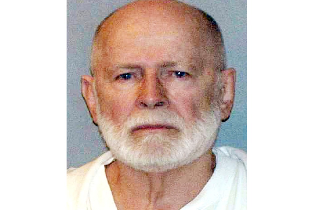 Photo showing the prison mugshot of a bearded Whitey Bulger.