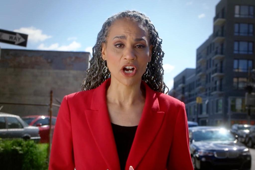 In mayoral candidate Maya Wiley's campaign ad, she says that the NYPD "ran into peaceful protestors, beat others to the ground."